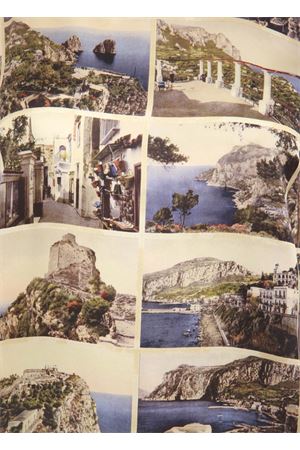 Old Capri postcards pattern silk blouse Laboratorio Capri | PETALOTOPCARTOLINE